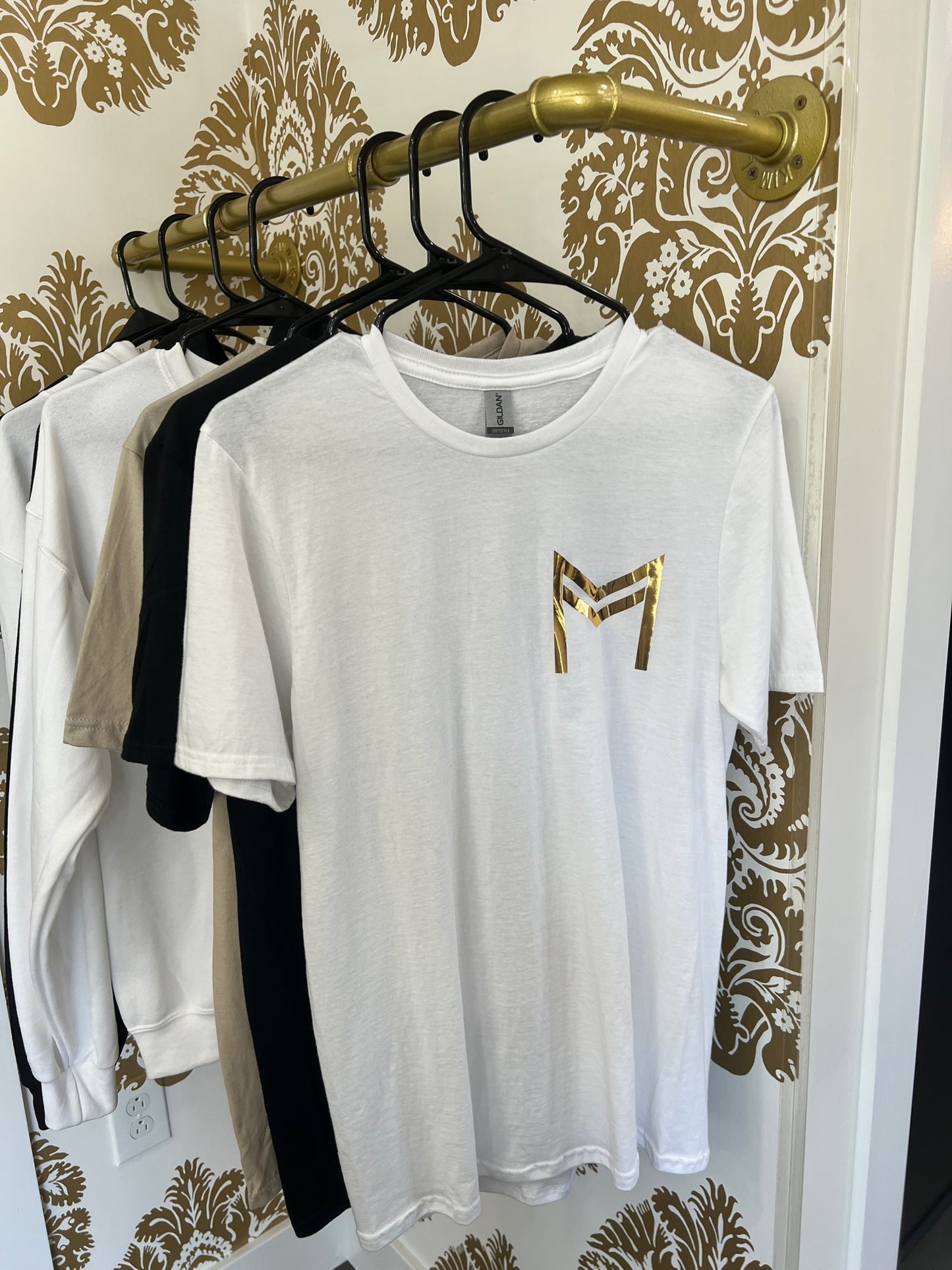 Logo T-Shirt (White and Gold)
