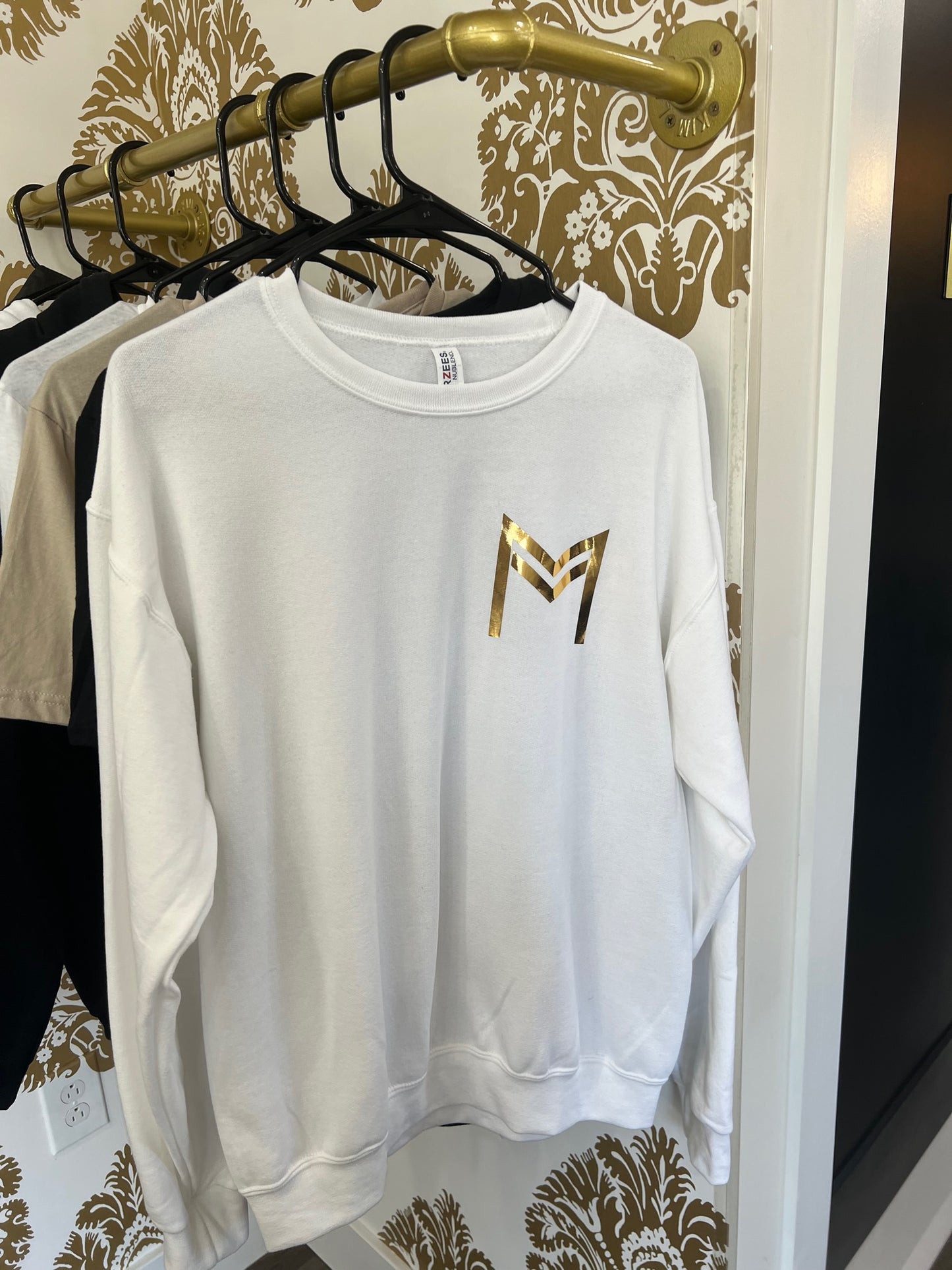 Logo Crew (White & Gold)