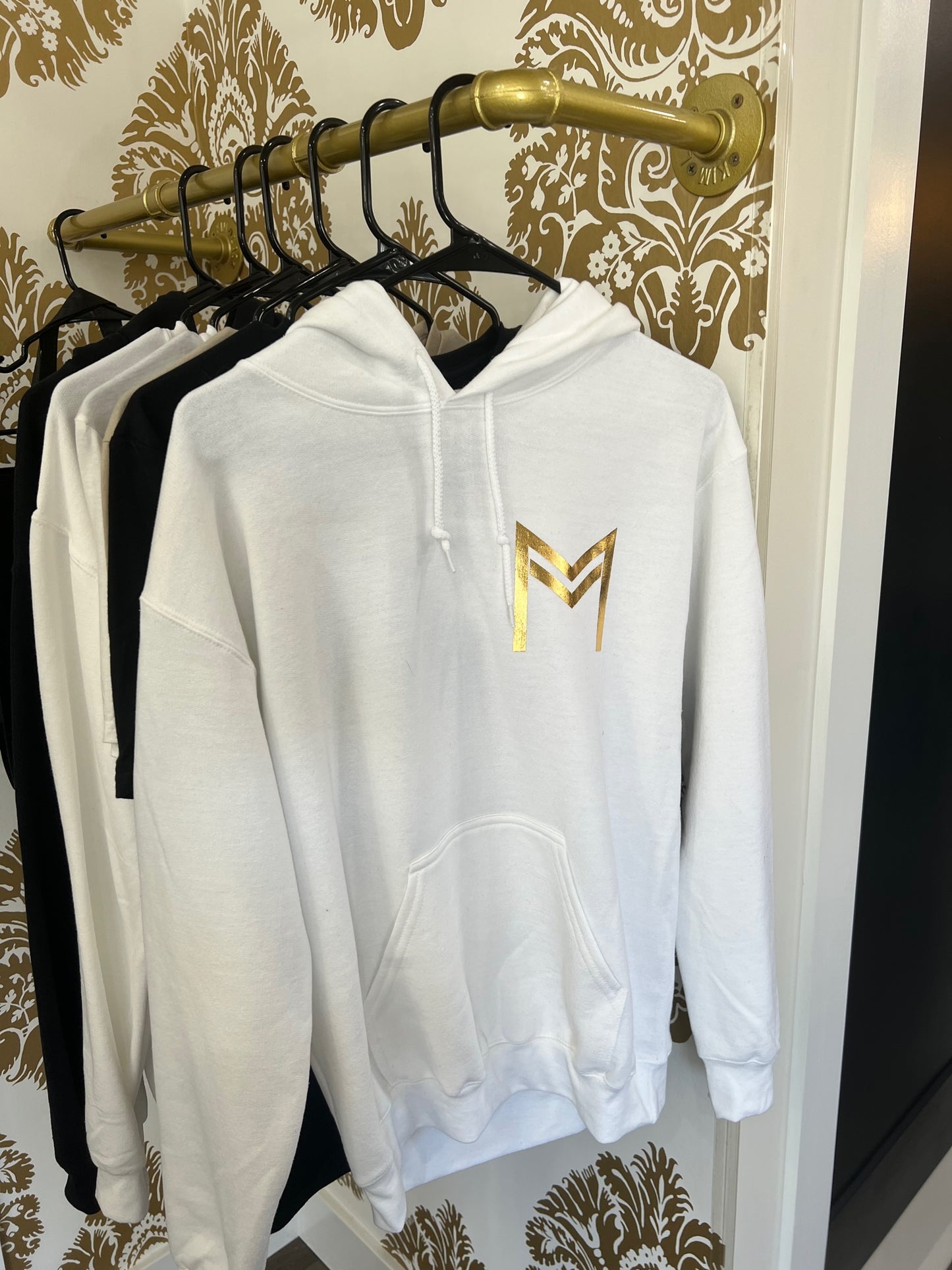 Logo Hoodie (White & Gold)